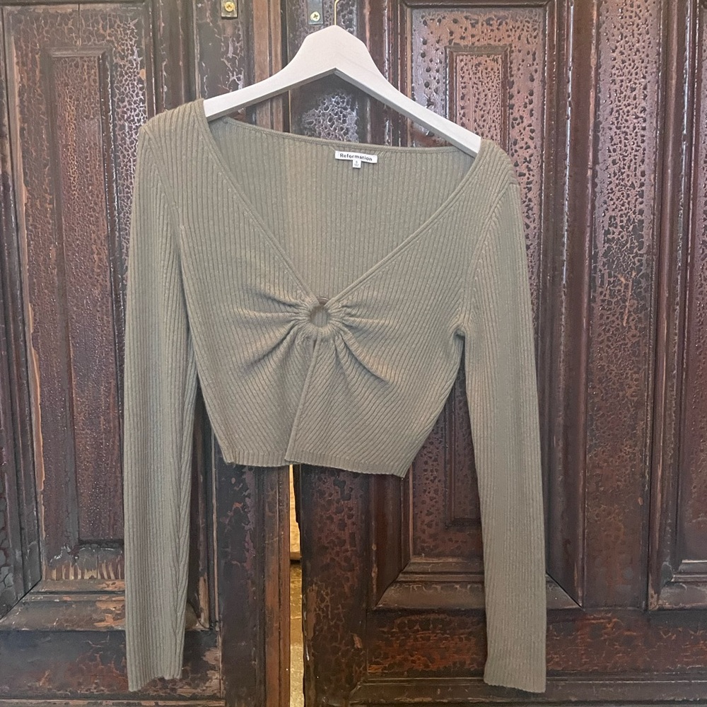 Reformation // Narciso Novelty Cashmere Sweater